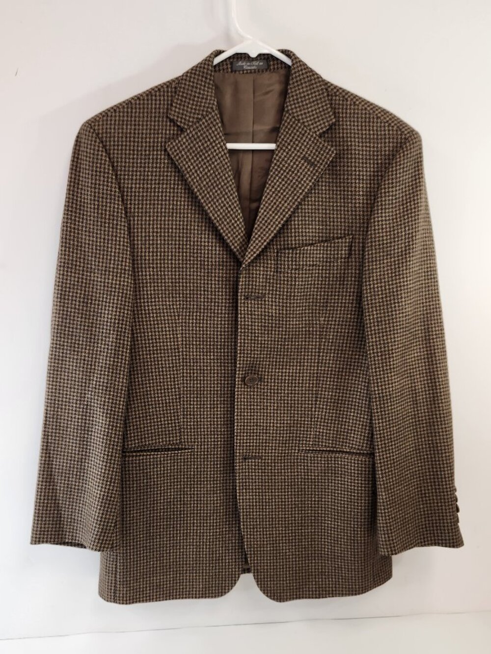 Vintage Grafton Mens Tweed Jacket 100% Wool Made in Canada